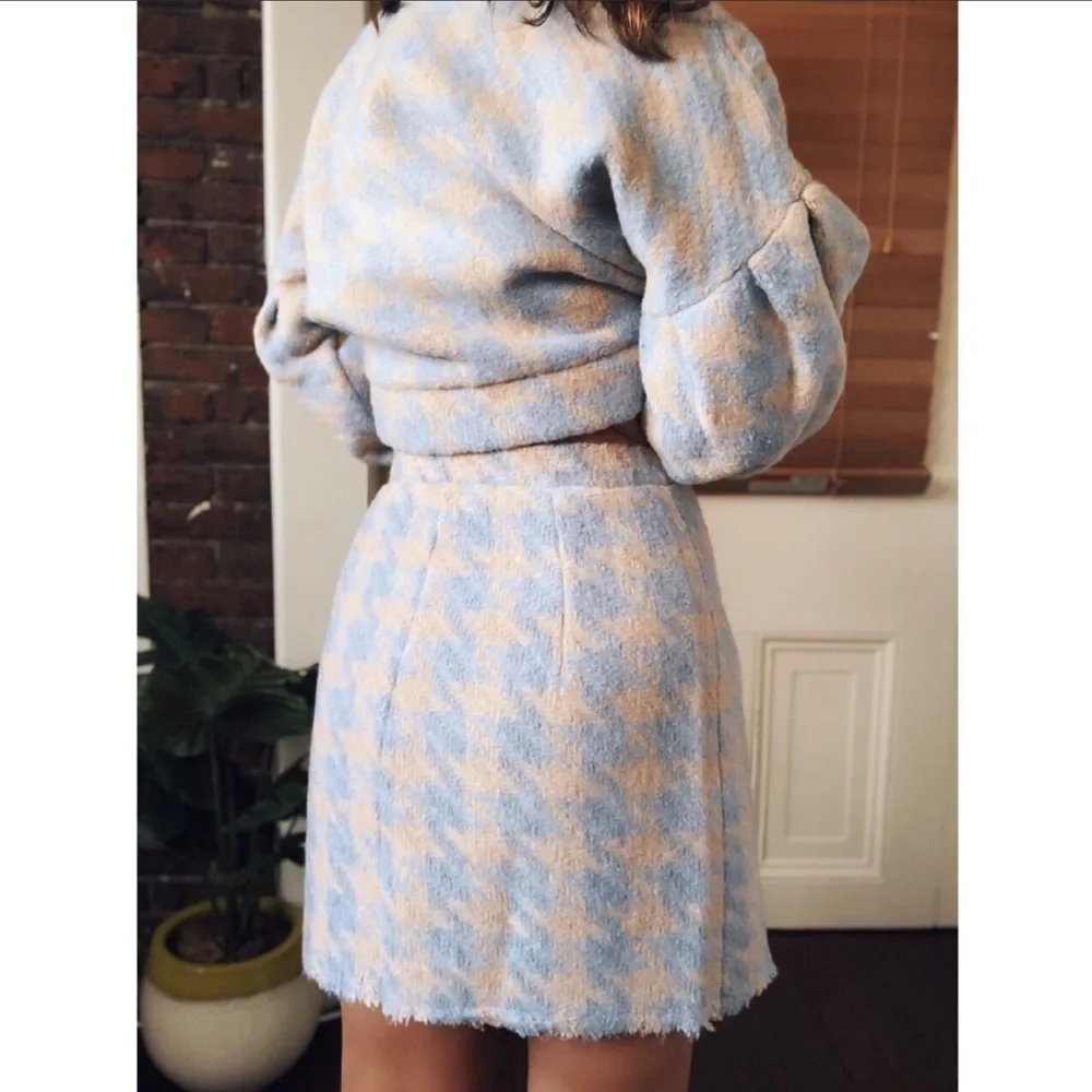 Houndstooth Two-Piece Skirt Set - Picture 6 of 7